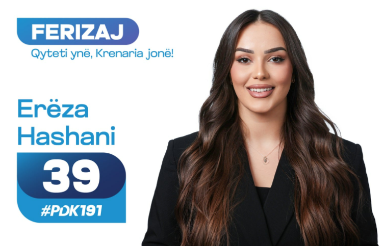 Erëza Hashani kandidon për mandatin e dytë në Kuvendin Komunal të Ferizajt